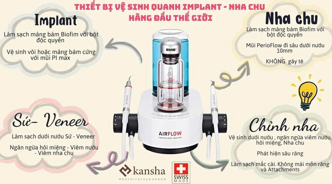Máy Airpolishing tại nha khoa Thái Dương